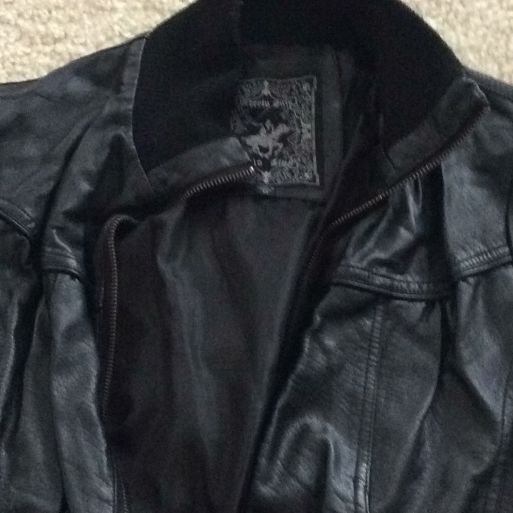 Black leather jacket